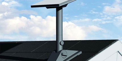 Adjustable Roof Mount Bracket with 180° Pivot and 360° Rotating Mast for Standard Gen 3 Dish and Small Electronic Devices, Heavy Duty Outdoor Installation Kit with Cable Management (DarkGrey) Tyack eCommerce Solutions