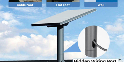 Adjustable Roof Mount Bracket with 180° Pivot and 360° Rotating Mast for Standard Gen 3 Dish and Small Electronic Devices, Heavy Duty Outdoor Installation Kit with Cable Management (DarkGrey) Tyack eCommerce Solutions