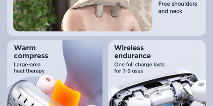 Wireless U-Shaped Neck and Shoulder Massager with Adjustable Strap for Home Office and Full Body Relaxation (Beige) Tyack eCommerce Solutions