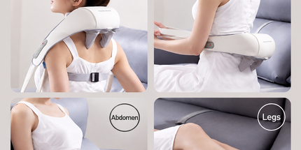 Wireless U-Shaped Neck and Shoulder Massager with Adjustable Strap for Home Office and Full Body Relaxation (Grey) Tyack eCommerce Solutions