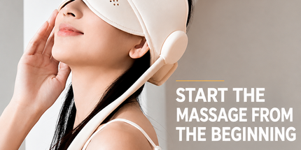 Head and Eye Wraparound Massager with Adjustable Strap and Handheld Controller for Home Relaxation, Daily Unwinding, and Travel Comfort (Beige) Tyack eCommerce Solutions