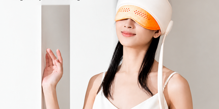 Head and Eye Wraparound Massager with Adjustable Strap and Handheld Controller for Home Relaxation, Daily Unwinding, and Travel Comfort (Beige) Tyack eCommerce Solutions
