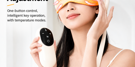 Head and Eye Wraparound Massager with Adjustable Strap and Handheld Controller for Home Relaxation, Daily Unwinding, and Travel Comfort (Beige) Tyack eCommerce Solutions