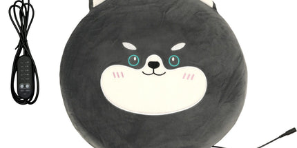 New Winter USB Heated Seat Cushion, Round Cartoon Design for Office and Home, Portable Warmth with Adjustable Temperature, Compatible with Power Banks and USB Ports (Bear)