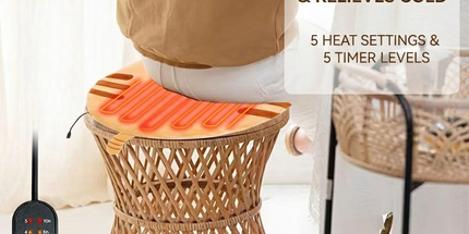 New Winter USB Heated Seat Cushion, Round Cartoon Design for Office and Home, Portable Warmth with Adjustable Temperature, Compatible with Power Banks and USB Ports (Owl)