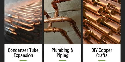 45° Eccentric Manual Copper Tube Expander Tool with Metric and Imperial Steel Clamp Plate for HVAC Refrigeration Condenser Piping Water Plumbing Installation and DIY Copper Pipe Projects (Silver, S) Tyack eCommerce Solutions