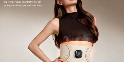 EMS Red Light Pulse Massage Belt with Heat, Portable Wearable Muscle Stimulator for Waist, Arm and Leg Relaxation at Office, Home and Gym (Pulse belt （Free extension strap + 2 gels）) Tyack eCommerce Solutions