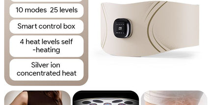 EMS Red Light Pulse Massage Belt with Heat, Portable Wearable Muscle Stimulator for Waist, Arm and Leg Relaxation at Office, Home and Gym (Pulse belt （Free extension strap + 2 gels）) Tyack eCommerce Solutions