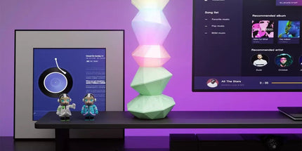 Magic Crystal Sound Lamp with RGB Music Rhythm, Bluetooth Speaker & Remote Control Wand – Ambient Night Light for Gaming Desk, Bedroom, and Home Décor (Green)