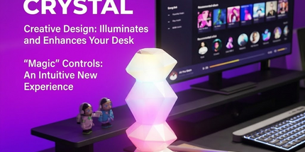 Magic Crystal Sound Lamp with RGB Music Rhythm, Bluetooth Speaker & Remote Control Wand – Ambient Night Light for Gaming Desk, Bedroom, and Home Décor (Green)