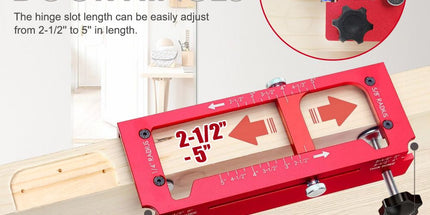 10-Piece Door Hinge and Lock Installation Kit with Adjustable Router Template, Hole Saw, Drill Bits and Driver Bits for Woodworking, Home Improvement and Interior Door Fitting Projects (Red) Tyack eCommerce Solutions