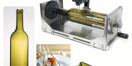Multifunctional Glass Bottle Cutter with Hand Crank Wheel, Adjustable Stainless Steel Cutting Tool for DIY Crafting, Horizontal and Vertical Cutting of Round and Square Bottles up to 325mm, Ideal for Home Decor Projects (Silver) Tyack eCommerce Solutions