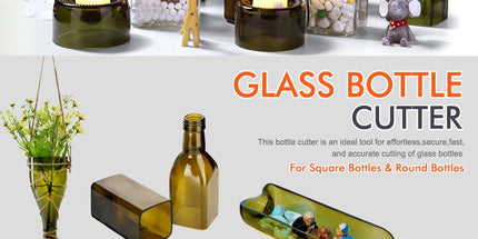 Multifunctional Glass Bottle Cutter with Hand Crank Wheel, Adjustable Stainless Steel Cutting Tool for DIY Crafting, Horizontal and Vertical Cutting of Round and Square Bottles up to 325mm, Ideal for Home Decor Projects (Silver) Tyack eCommerce Solutions