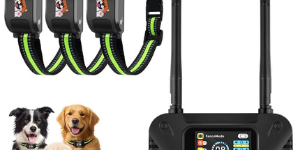 Wireless Dog Fence & Training System with 2.4GHz Remote Control, Adjustable Static Stimulation, Vibration and Beep Modes for 3 Pets, Waterproof Collar Receiver for Outdoor Yard Containment and Obedience Training (Black) Tyack eCommerce Solutions