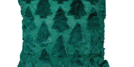 Christmas Tree Plush USB Heated Throw Pillow – Festive Decorative Cushion with Adjustable Temperature and Timer for Cozy Warmth at Home or Office (DarkGreen)