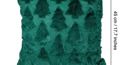 Christmas Tree Plush USB Heated Throw Pillow – Festive Decorative Cushion with Adjustable Temperature and Timer for Cozy Warmth at Home or Office (DarkGreen)