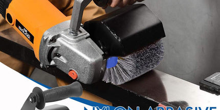 Nylon Abrasive Wire Drum Polishing Wheel for Portable Belt Sander and Angle Grinder, Rotary Brush for Wood Sanding, Metal Drawing, Rust Removal, Deburring and Surface Finishing (M14 Kit with 2 Wire Drawing Wheels) Tyack eCommerce Solutions
