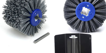 Nylon Abrasive Wire Drum Polishing Wheel for Portable Belt Sander and Angle Grinder, Rotary Brush for Wood Sanding, Metal Drawing, Rust Removal, Deburring and Surface Finishing (UNC Thread (2 Wheels)) Tyack eCommerce Solutions
