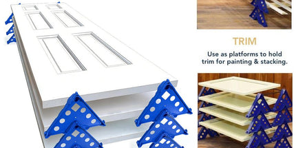 7-in-1 Painter's Support Stand Tool for Doors Cabinets Trim and Small Painting Projects, Heavy Duty Stackable Painting Rack for Brushes Rollers and Sprayers (12PCS) Tyack eCommerce Solutions