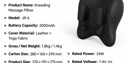 Wireless Neck Shoulder Massage Pillow with Heat, Ergonomic Shiatsu Kneading Cushion for Office Home Travel, Multi-Position Back Lumbar Leg Relaxation (Black) Tyack eCommerce Solutions