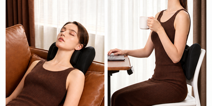 Wireless Neck Shoulder Massage Pillow with Heat, Ergonomic Shiatsu Kneading Cushion for Office Home Travel, Multi-Position Back Lumbar Leg Relaxation (Black) Tyack eCommerce Solutions