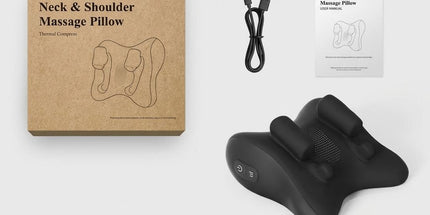 Wireless Neck Shoulder Massage Pillow with Heat, Ergonomic Shiatsu Kneading Cushion for Office Home Travel, Multi-Position Back Lumbar Leg Relaxation (Black) Tyack eCommerce Solutions
