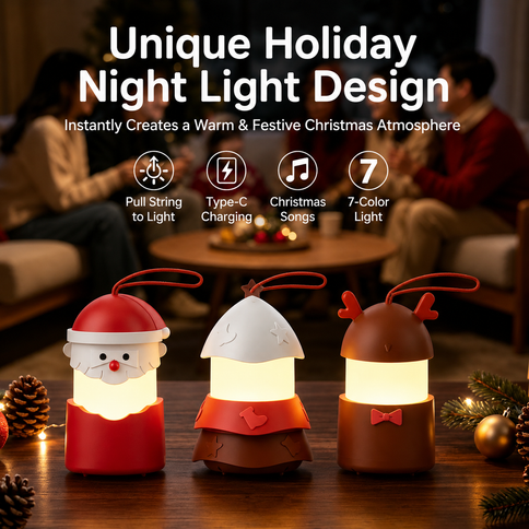White Christmas Music LED Lantern