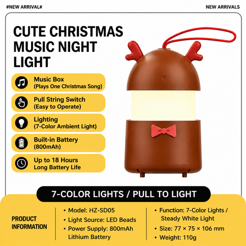 White Christmas Music LED Lantern
