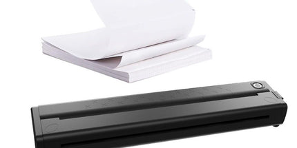 Portable A4 Thermal Printer with Bluetooth Wireless Connectivity, Inkless Printing for Home, Office, and Tattoo Transfer Use on Paper and Various Media (Black)