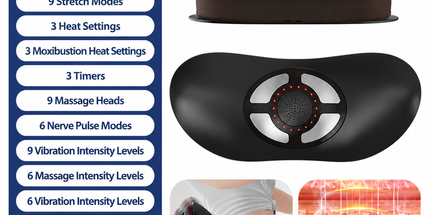 Smart EMS Lumbar Massager with Heat, Airbag Traction and Pulse Modes for Home Relaxation, Muscle Relief and Daily Back Comfort (Flagship Model) Tyack eCommerce Solutions