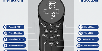 Smart EMS Lumbar Massager with Heat, Airbag Traction and Pulse Modes for Home Relaxation, Muscle Relief and Daily Back Comfort (LCD Hand Control Model) Tyack eCommerce Solutions