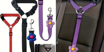Dog Seat Belt for Car, Pet Car Safety Restraint with Adjustable Straps and Zinc Alloy Hook, Perfect for Securing Your Dog in Vehicle, Ideal Car Safety Strap for Small to Large Dogs, Great Christmas Gift for Pet Lovers (Black)