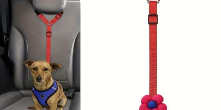 Dog Seat Belt for Car, Pet Car Safety Restraint with Adjustable Straps and Zinc Alloy Hook, Perfect for Securing Your Dog in Vehicle, Ideal Car Safety Strap for Small to Large Dogs, Great Christmas Gift for Pet Lovers (Purple)