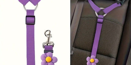 Dog Seat Belt for Car, Pet Car Safety Restraint with Adjustable Straps and Zinc Alloy Hook, Perfect for Securing Your Dog in Vehicle, Ideal Car Safety Strap for Small to Large Dogs, Great Christmas Gift for Pet Lovers (Red)