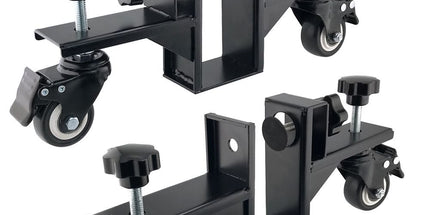 Adjustable Door Installation Roller Tool with 360° Swivel Brake Casters, U-Shaped Clamp for Heavy Wooden Door Lifting, Moving and Positioning During Indoor Setup (2PCS) Tyack eCommerce Solutions