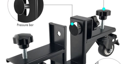 Adjustable Door Installation Roller Tool with 360° Swivel Brake Casters, U-Shaped Clamp for Heavy Wooden Door Lifting, Moving and Positioning During Indoor Setup (2PCS) Tyack eCommerce Solutions