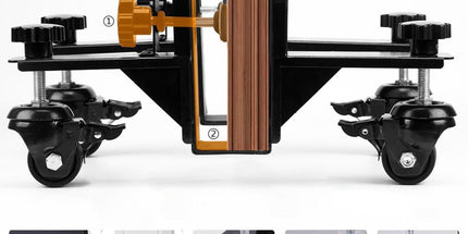Adjustable Door Installation Roller Tool with 360° Swivel Brake Casters, U-Shaped Clamp for Heavy Wooden Door Lifting, Moving and Positioning During Indoor Setup (2PCS) Tyack eCommerce Solutions