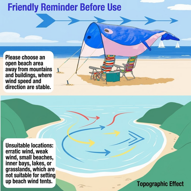 Whale-Shaped Beach Wind Shelter – Ultra-Light 1 kg Portable Sun Shade Tent, Spacious for 2-3 People, Quick Setup Open Design for Seaside Relaxation and Family Outings (Green)