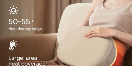 Multifunctional Neck Shoulder Massage Pillow with Heat Support for Home Relaxation, Ideal for Bed Sofa Lounging and Full Body Comfort (Beige) Tyack eCommerce Solutions