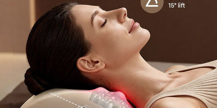 Multifunctional Neck Shoulder Massage Pillow with Heat Support for Home Relaxation, Ideal for Bed Sofa Lounging and Full Body Comfort (Beige) Tyack eCommerce Solutions