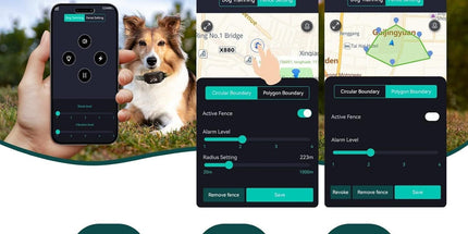 GPS Smart Pet Fence Training Collar with Wireless Boundary Control, Bluetooth App Customization, and Rechargeable Battery for Outdoor Dog Training and Safety (Black) Tyack eCommerce Solutions