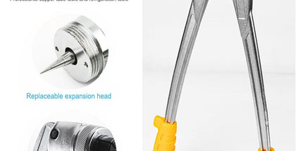 Manual Copper Tube Expander with Lever Design for Refrigeration Pipe Flaring and Connection, Multi-Size Expander Heads for HVAC Installation and Repair Work (Silver) Tyack eCommerce Solutions