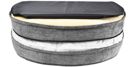 Plush Orthopedic Pet Sofa Bed with Bolstered Edges – Ultra-Soft Sponge Filled Luxury Dog and Cat Couch, Waterproof Inner Liner & Removable Washable Cover for Medium-Sized Pets Up to 35kg (Pink)