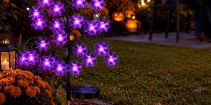 Bring Eerie Charm to Your Outdoor Space with Solar-Powered Halloween Stake Lights – Pumpkin, Skull, Spider & Pirate Motifs, 20 LED, Auto On/Off, Perfect for Garden Paths (Top Hat Pumpkin, 3PCS)