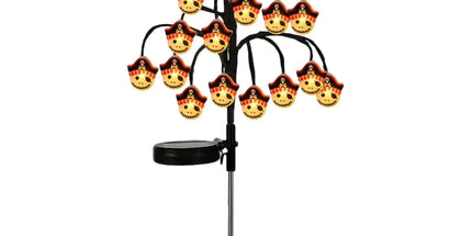 Bring Eerie Charm to Your Outdoor Space with Solar-Powered Halloween Stake Lights – Pumpkin, Skull, Spider & Pirate Motifs, 20 LED, Auto On/Off, Perfect for Garden Paths (Big-Eye Pumpkin, 3PCS)