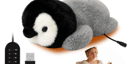 Keep cozy and warm with this adorable penguin-shaped heated plush toy, perfect for relaxing at home, reading, or as a thoughtful gift for any occasion.