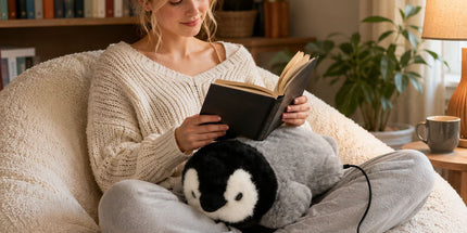 Keep cozy and warm with this adorable penguin-shaped heated plush toy, perfect for relaxing at home, reading, or as a thoughtful gift for any occasion.