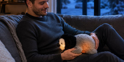 Keep cozy and warm with this adorable penguin-shaped heated plush toy, perfect for relaxing at home, reading, or as a thoughtful gift for any occasion.