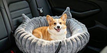 USB-Powered Heated Pet Bed with Plush Fur, Adjustable Thermostat & Timer, Foldable Round Cat Cave for Small Dogs, Kittens, and Rabbits – Cozy Winter Warmth for Home, Floor, Bed, or Car Travel (Grey) Tyack eCommerce Solutions