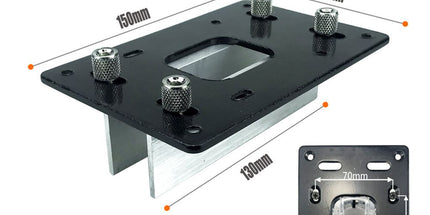 Multifunctional Aluminum Router Base Slotting Jig for Woodworking, Adjustable Trimming Machine Base with Scale for Furniture Making, Cabinet Installation, Hidden Connector Grooving and Hardware Pre-installation (2-in-1 Invisible Connector Slotting Tool, S Tyack eCommerce Solutions